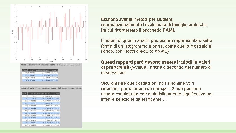 Esistono svariati metodi per studiare computazionalmente l’evoluzione di famiglie proteiche, tra cui ricorderemo il