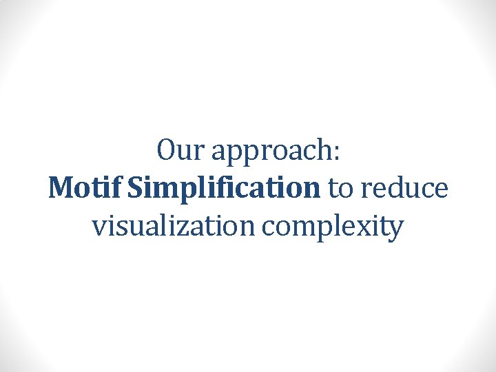 Our approach: Motif Simplification to reduce visualization complexity 