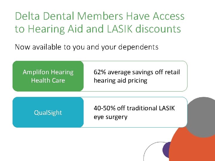 Delta Dental Members Have Access to Hearing Aid and LASIK discounts Now available to