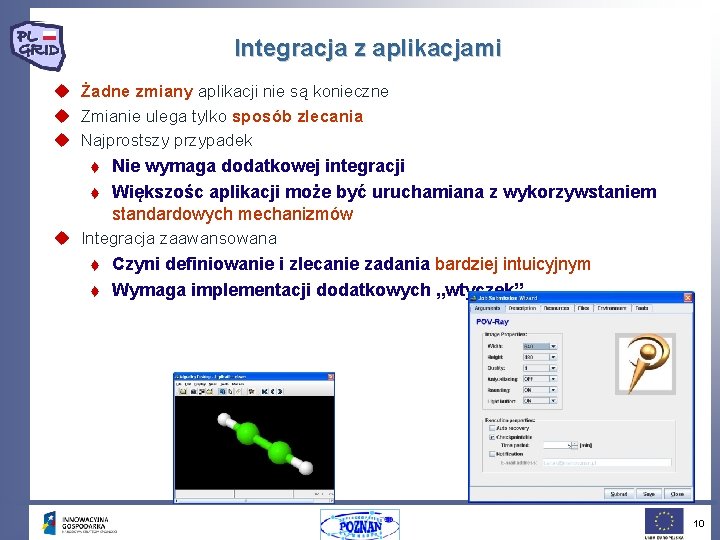 Integracja z aplikacjami u Żadne zmiany aplikacji nie są konieczne u Zmianie ulega tylko