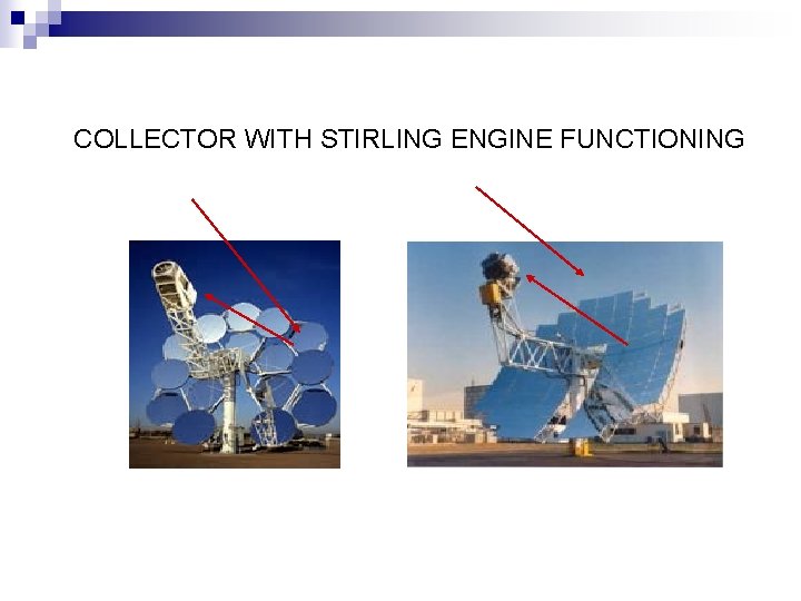 COLLECTOR WITH STIRLING ENGINE FUNCTIONING 