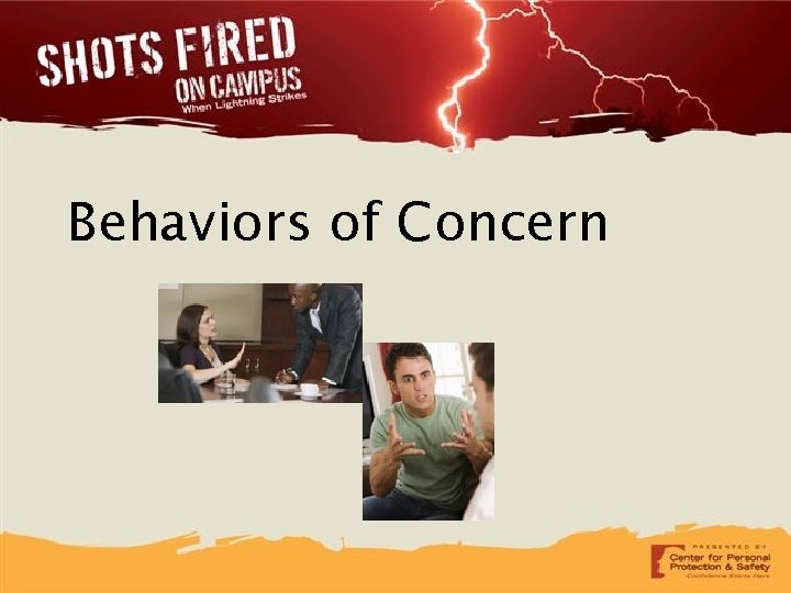 Behaviors of Concern 