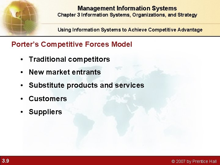 Chapter 3 Information Systems Organizations and Strategy 3