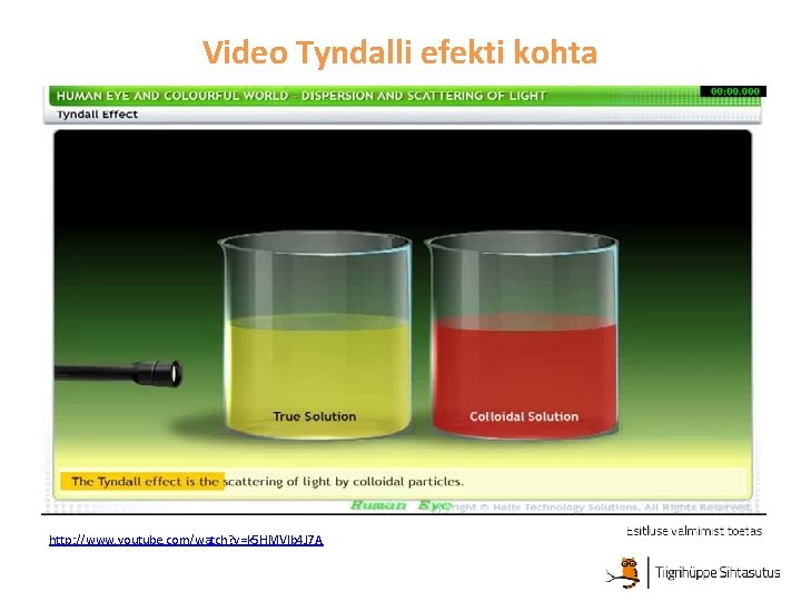 Video Tyndalli efekti kohta http: //www. youtube. com/watch? v=k 5 HMVIb 4 J 7