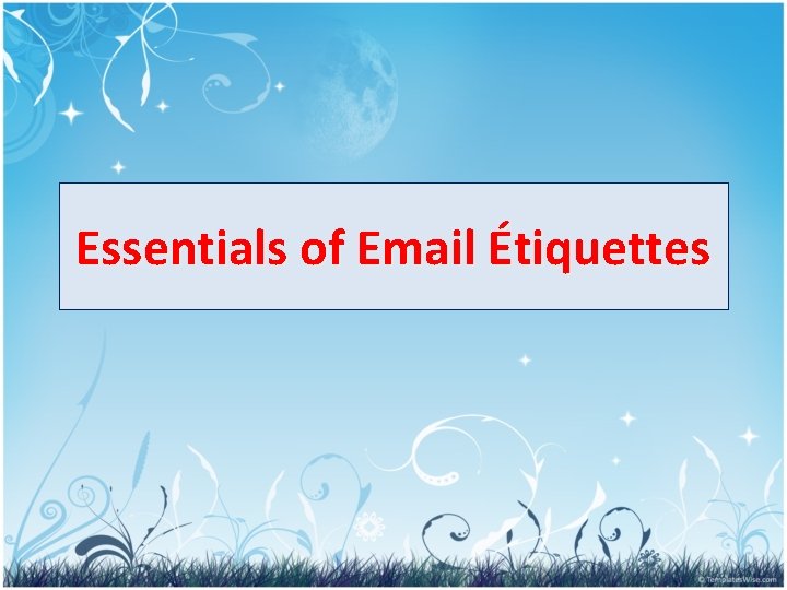 Essentials of Email Étiquettes 