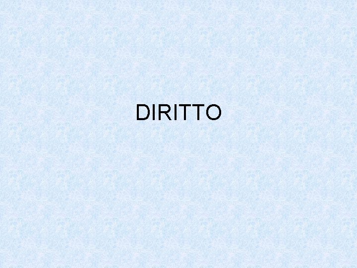 DIRITTO 