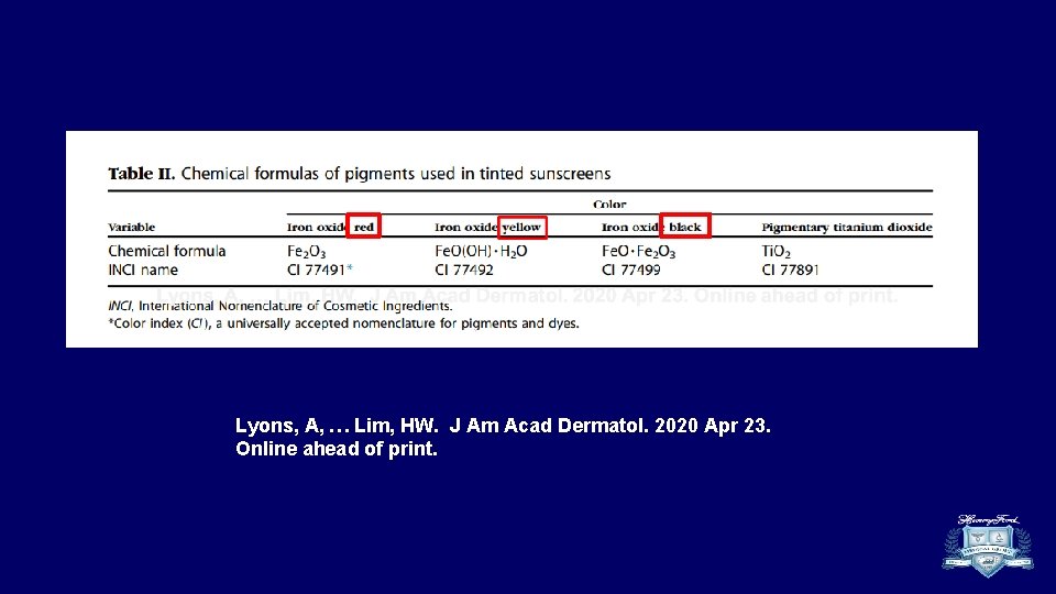 Lyons, A, … Lim, HW. J Am Acad Dermatol. 2020 Apr 23. Online ahead