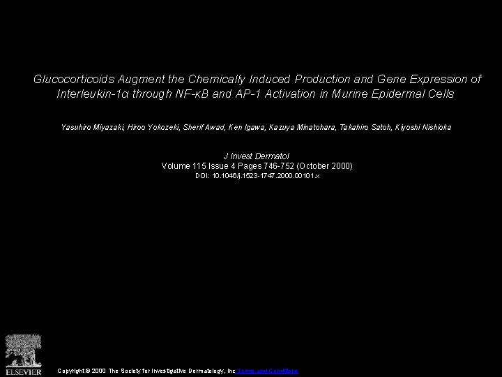 Glucocorticoids Augment the Chemically Induced Production and Gene Expression of Interleukin-1α through NF-κB and