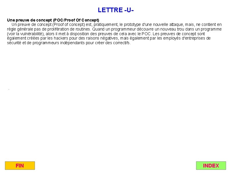 LETTRE -UUne preuve de concept (POC/Proof Of Concept) Un preuve de concept (Proof of