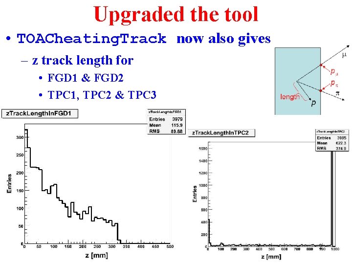 Upgraded the tool • TOACheating. Track now also gives – z track length for Upgraded the tool • TOACheating. Track now also gives – z track length for