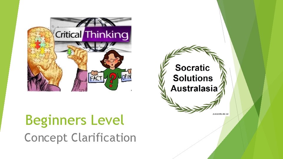 Beginners Level Concept Clarification Conceptual Exploration Adapted from