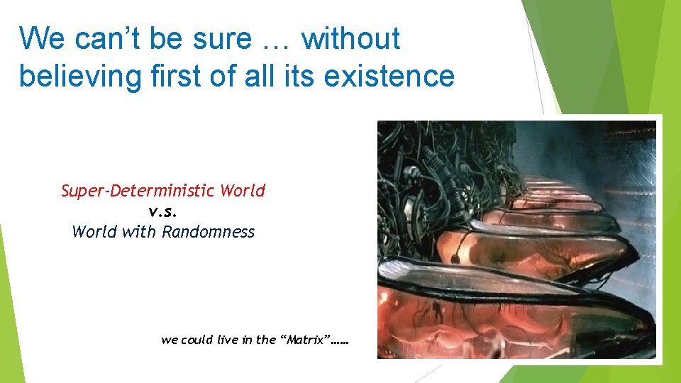 We can’t be sure … without believing first of all its existence Super-Deterministic World