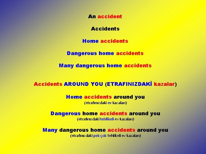 An accident Accidents Home accidents Dangerous home accidents Many dangerous home accidents AROUND YOU