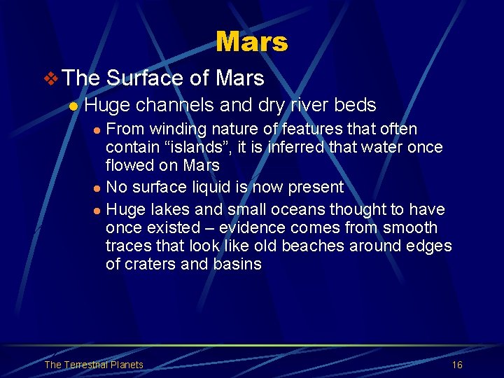 Mars v The Surface of Mars l Huge channels and dry river beds From