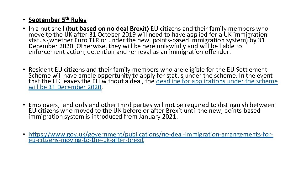  • September 5 th Rules • In a nut shell (but based on