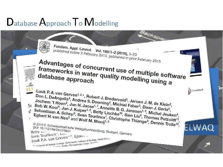 Database Approach To Modelling C++ ACSL DUFLOW R Grind for Matlab …. DELWAQ 