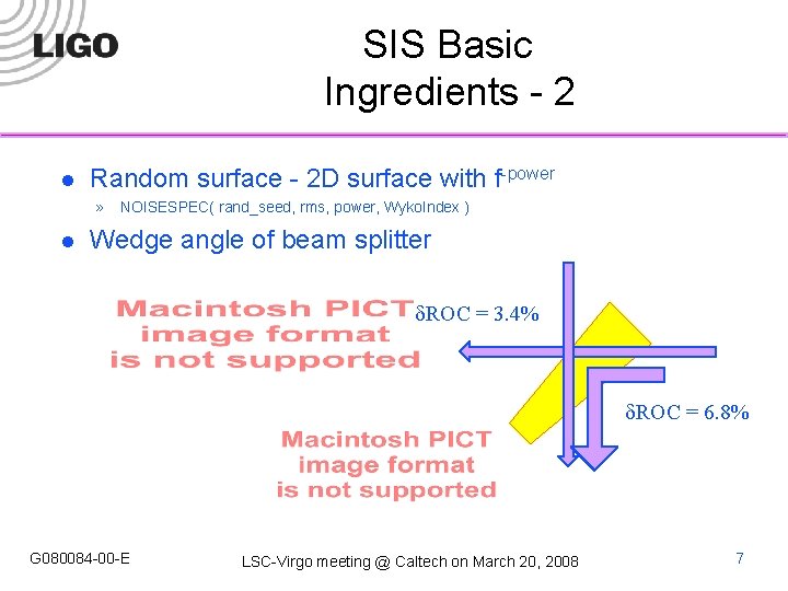 SIS Basic Ingredients - 2 l Random surface - 2 D surface with f-power