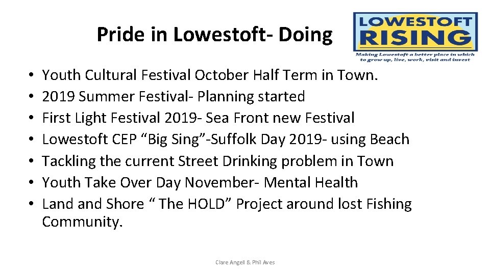 Pride in Lowestoft- Doing • • Youth Cultural Festival October Half Term in Town.