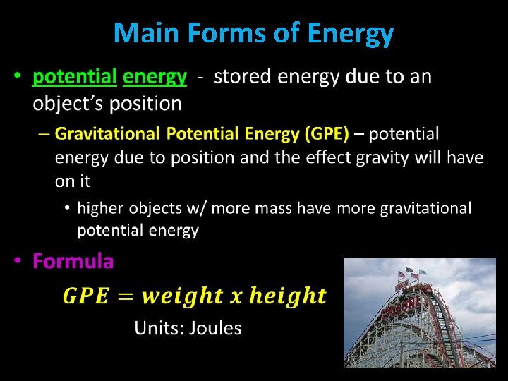 Main Forms of Energy • 