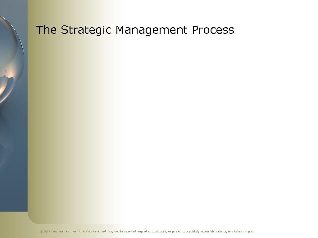 The Strategic Management Process © 2011 Cengage Learning. All Rights Reserved. May not be