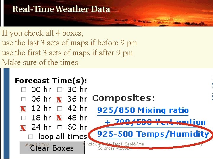 If you check all 4 boxes, use the last 3 sets of maps if