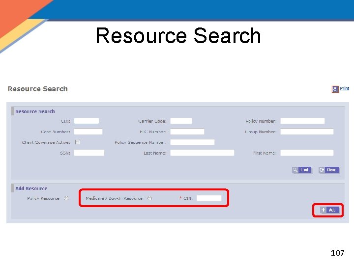 Resource Search 107 
