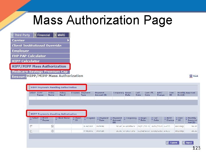 Mass Authorization Page 123 
