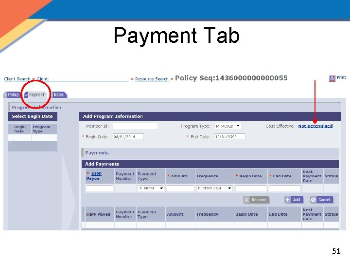 Payment Tab 51 