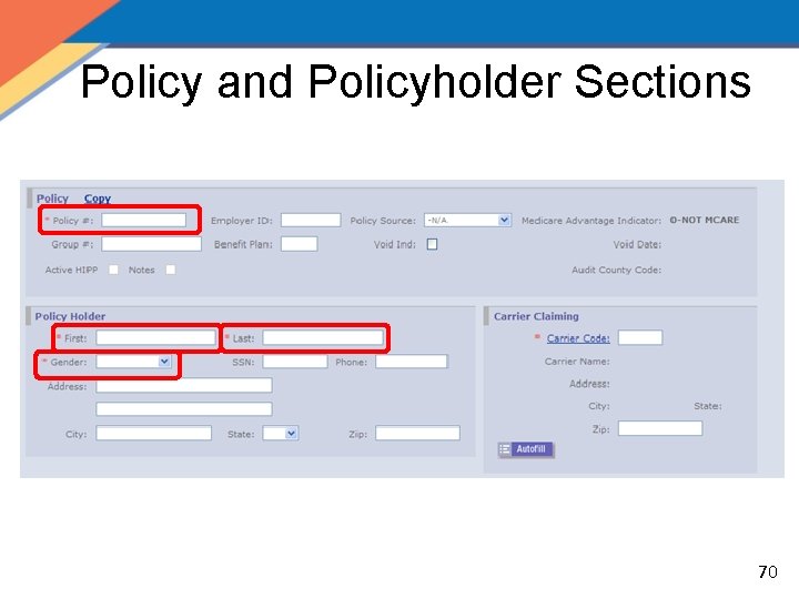 Policy and Policyholder Sections 70 