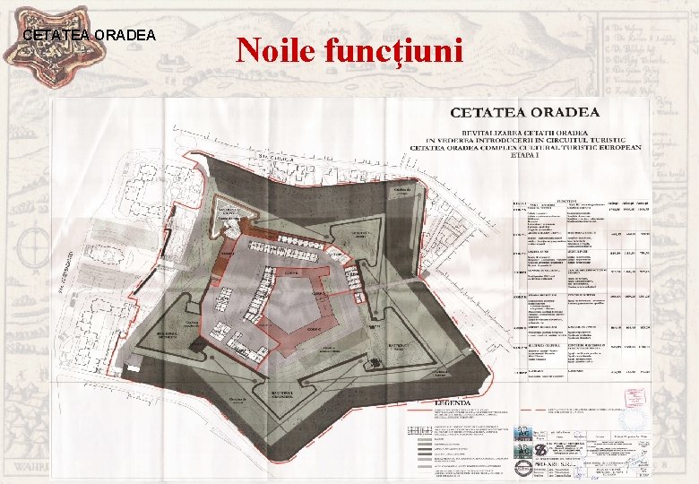CETATEA ORADEA Noile funcţiuni 