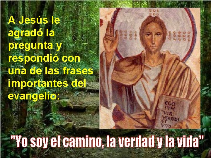 A Jesús le agradó la pregunta y respondió con una de las frases importantes
