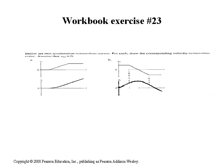 Workbook exercise #23 Copyright © 2008 Pearson Education, Inc. , publishing as Pearson Addison-Wesley.