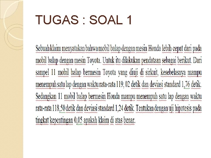 TUGAS : SOAL 1 