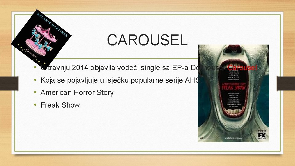 CAROUSEL • • U travnju 2014 objavila vodeći single sa EP-a Dollhouse, Carousel Koja