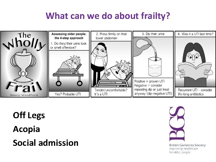 What can we do about frailty? Off Legs Acopia Social admission 