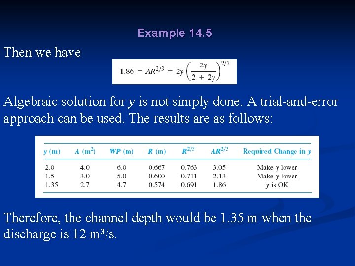 Example 14. 5 Then we have Algebraic solution for y is not simply done.