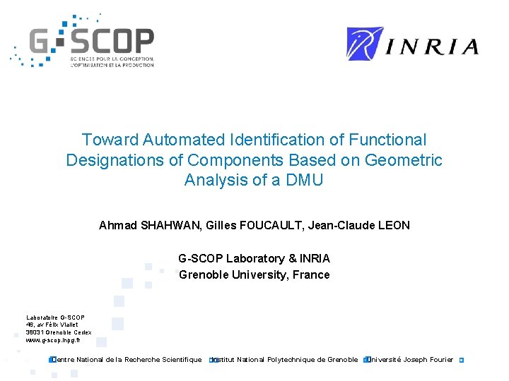 Toward Automated Identification of Functional Designations of Components Based on Geometric Analysis of a