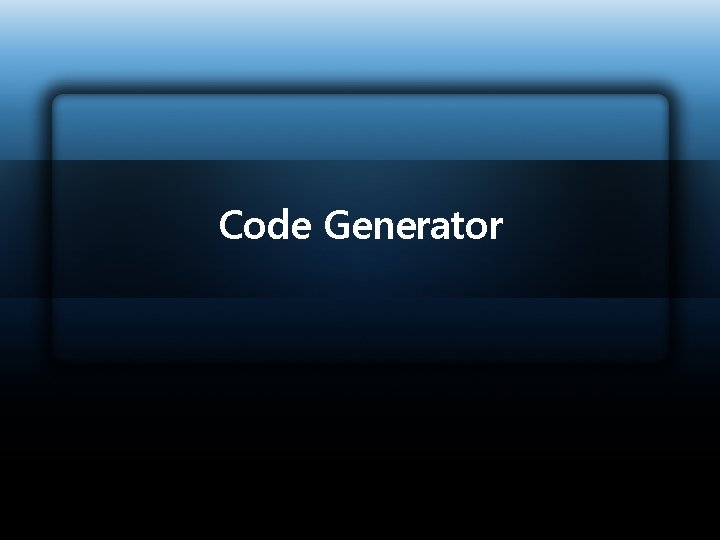 Code Generator 