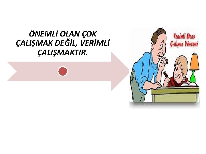 ÖNEMLİ OLAN ÇOK ÇALIŞMAK DEĞİL, VERİMLİ ÇALIŞMAKTIR. 