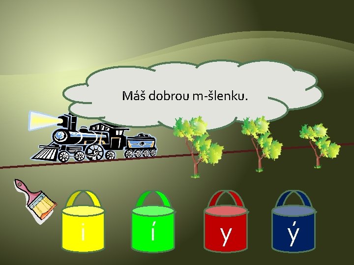 Máš dobrou m-šlenku. i í y ý 