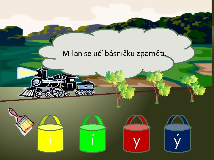 M-lan se učí básničku zpaměti. i í y ý 