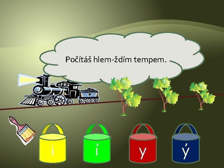 Počítáš hlem-ždím tempem. i í y ý 