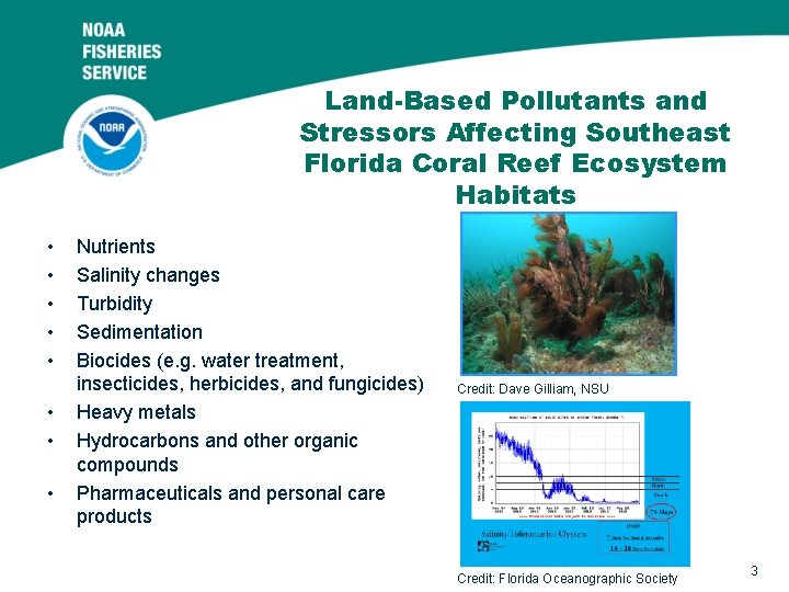 Land-Based Pollutants and Stressors Affecting Southeast Florida Coral Reef Ecosystem Habitats • • Nutrients