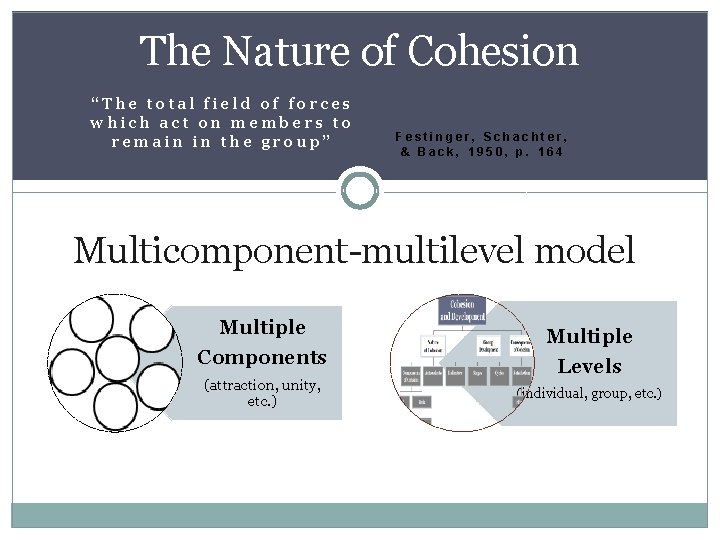 The Nature of Cohesion “The total field of forces which act on members to