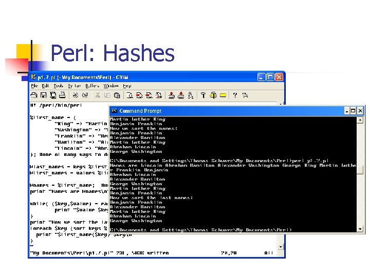 Perl: Hashes 