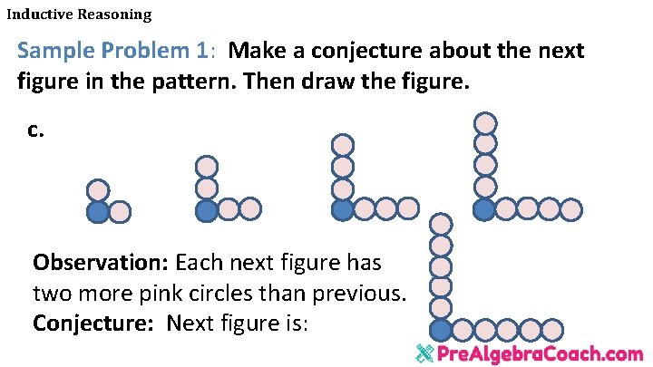 Inductive Reasoning Sample Problem 1: Make a conjecture about the next figure in the Inductive Reasoning Sample Problem 1: Make a conjecture about the next figure in the