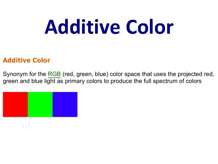 Additive Color 