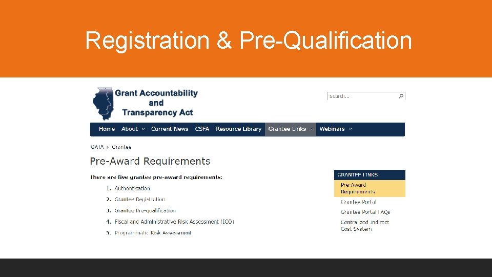 Registration & Pre-Qualification 