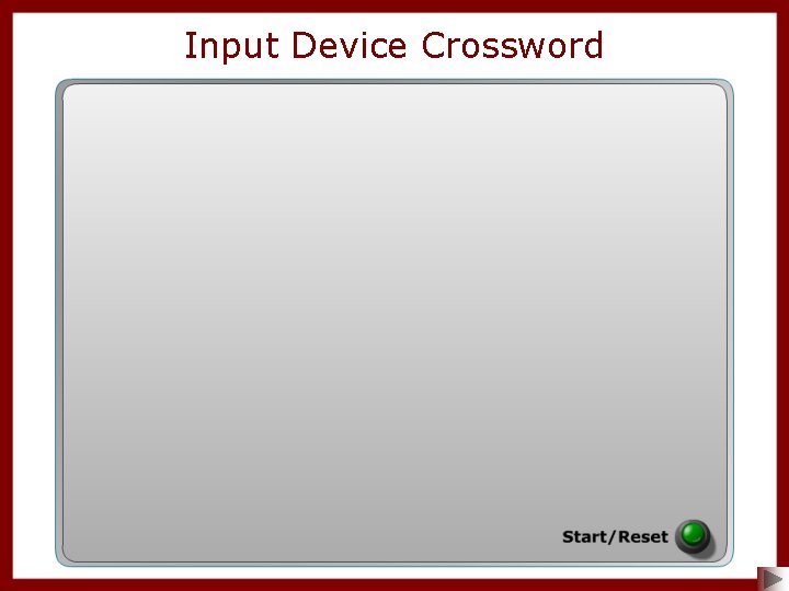 Input Device Crossword 