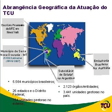 Abrangência Geográfica da Atuação do TCU Município de Serra Nova Dourada - MT (5.